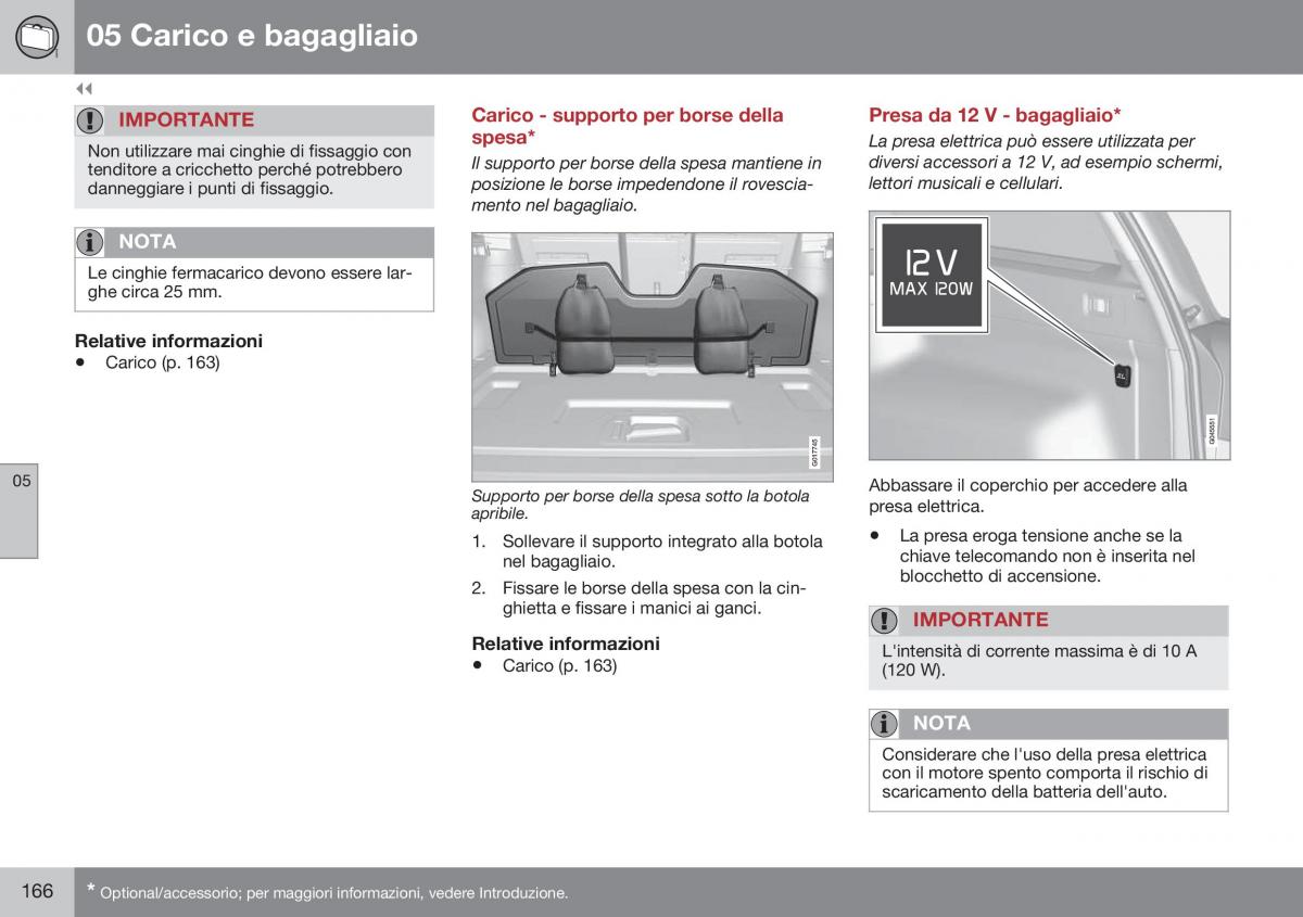 Volvo XC70 Cross Country II 2 manuale del proprietario / page 168