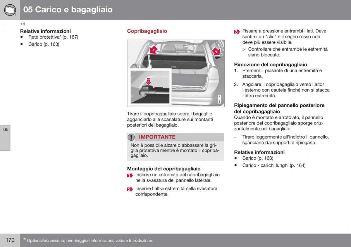 Volvo XC70 Cross Country II 2 manuale del proprietario / page 172