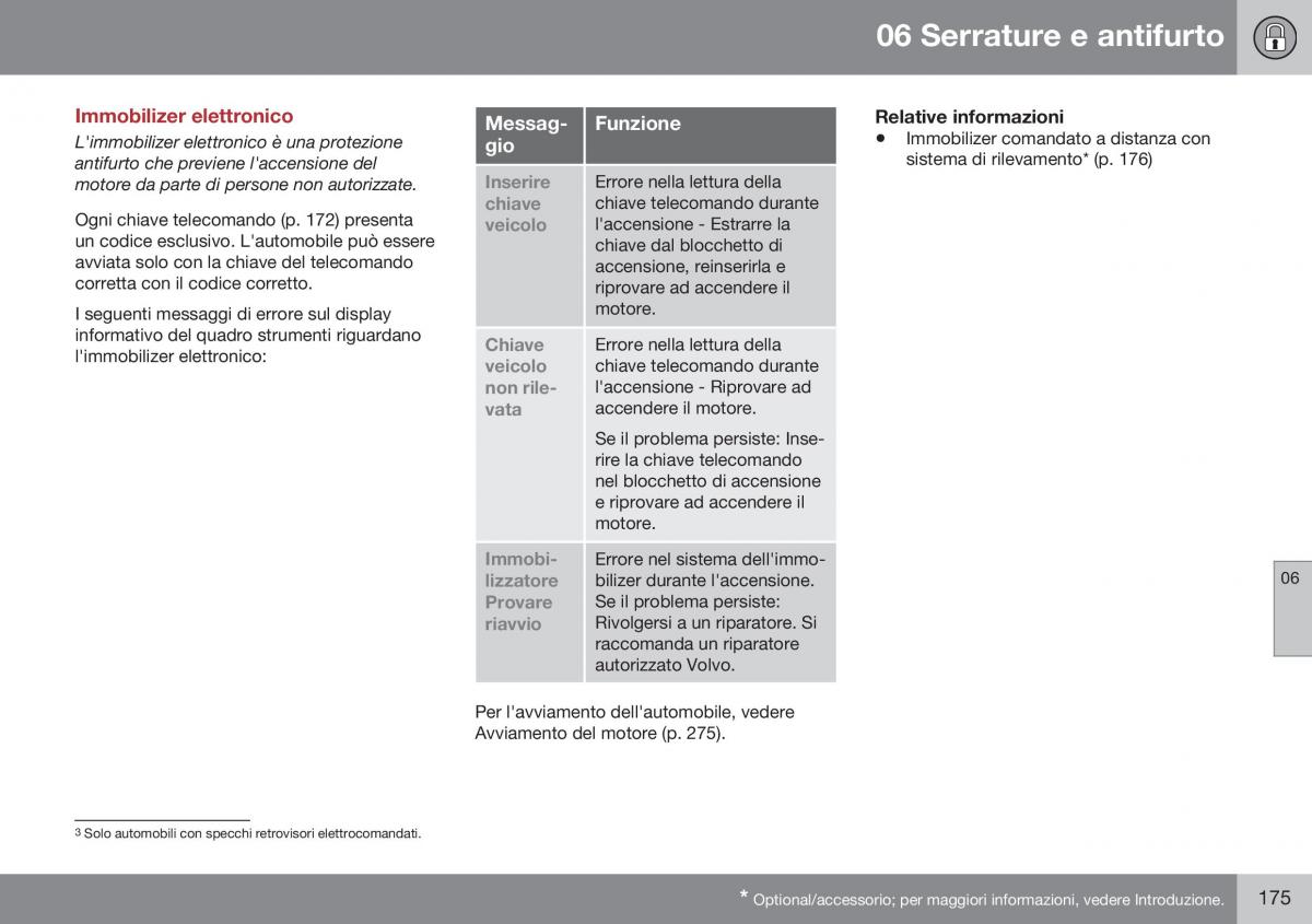 Volvo XC70 Cross Country II 2 manuale del proprietario / page 177