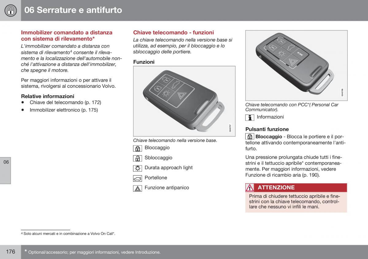 Volvo XC70 Cross Country II 2 manuale del proprietario / page 178