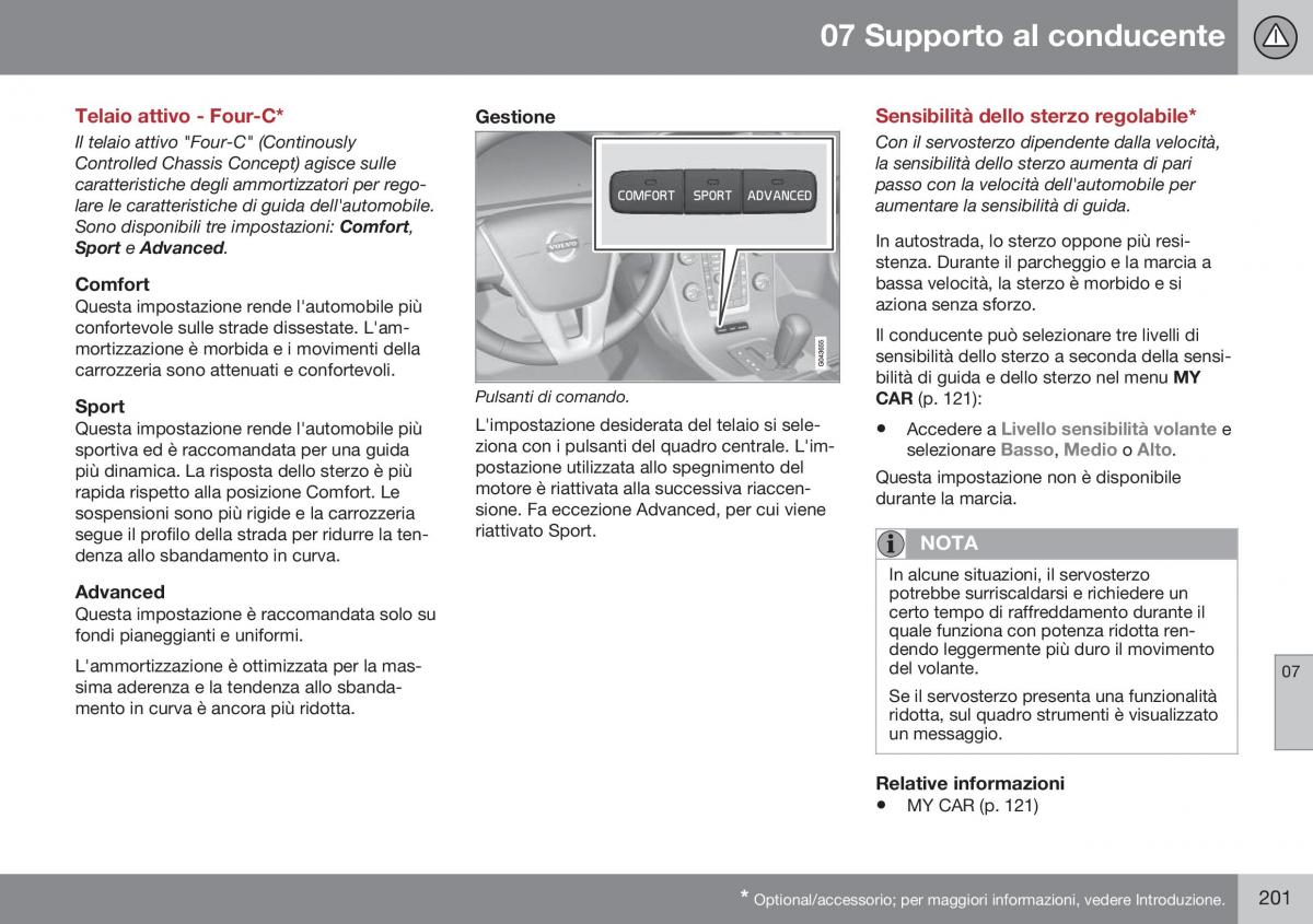 Volvo XC70 Cross Country II 2 manuale del proprietario / page 203