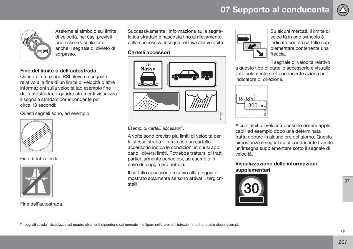 Volvo XC70 Cross Country II 2 manuale del proprietario / page 209