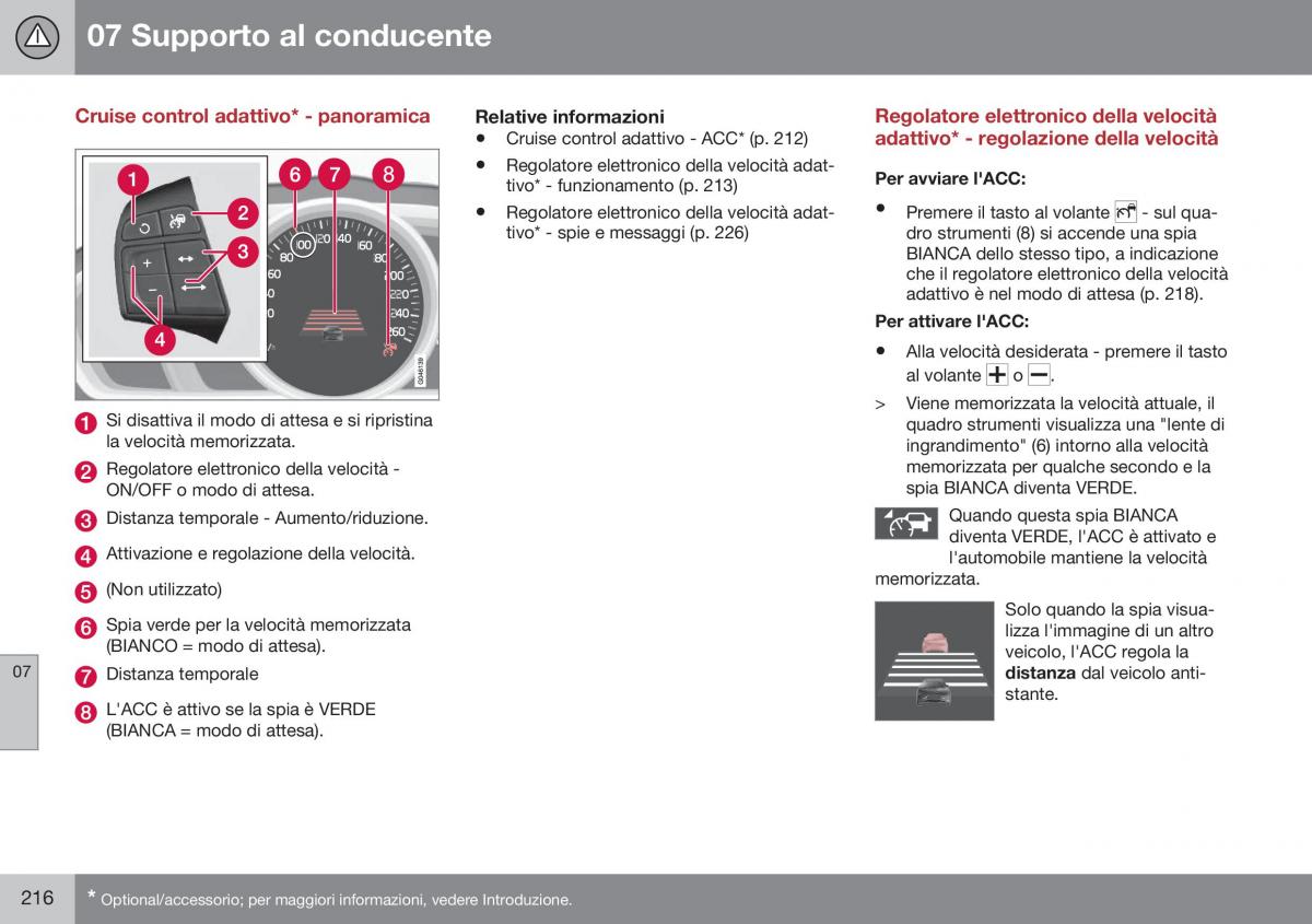 Volvo XC70 Cross Country II 2 manuale del proprietario / page 218