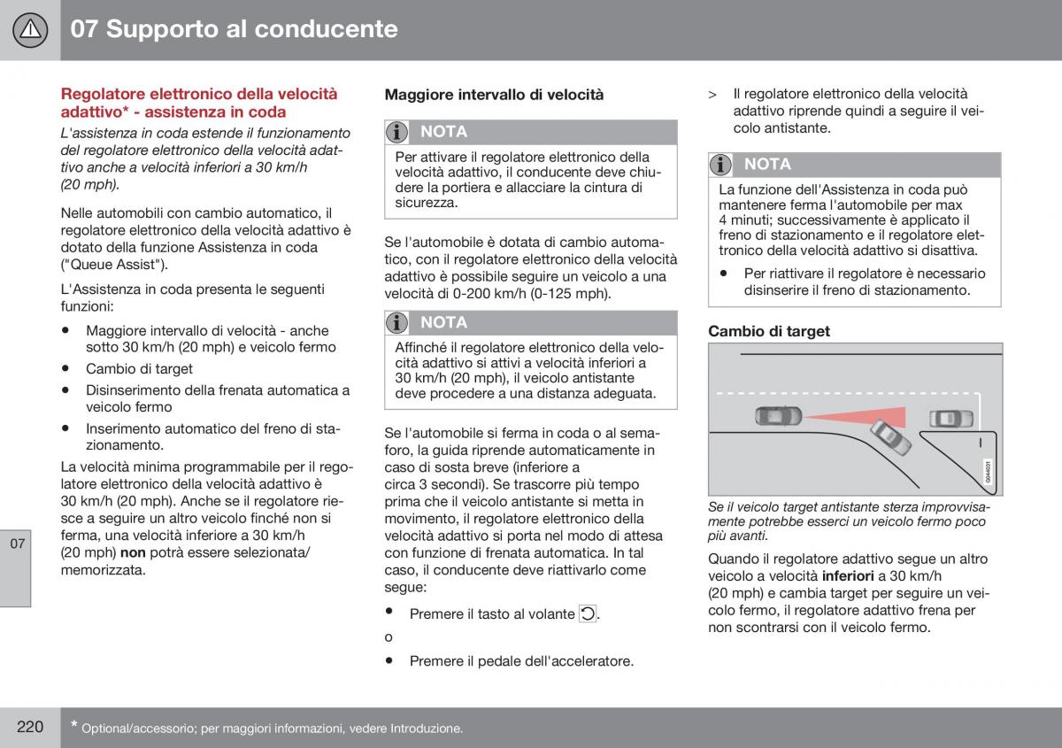 Volvo XC70 Cross Country II 2 manuale del proprietario / page 222