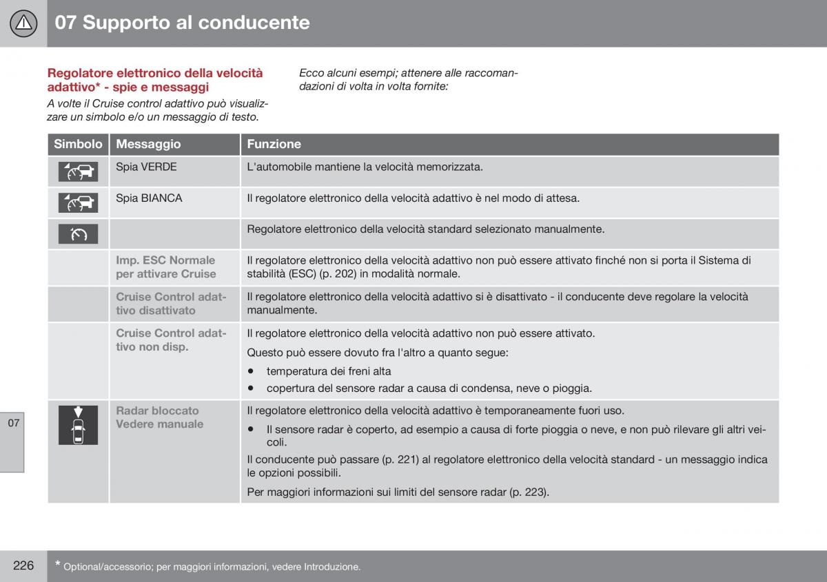 Volvo XC70 Cross Country II 2 manuale del proprietario / page 228