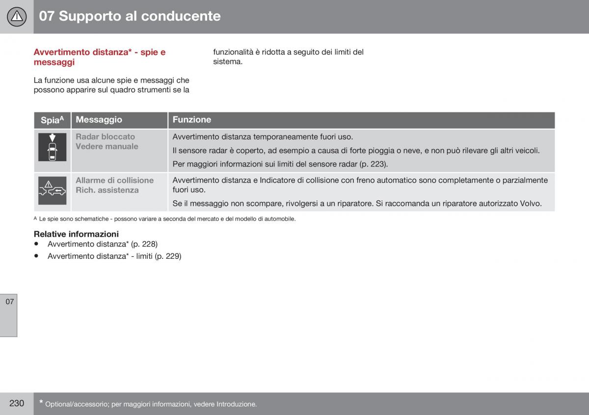 Volvo XC70 Cross Country II 2 manuale del proprietario / page 232