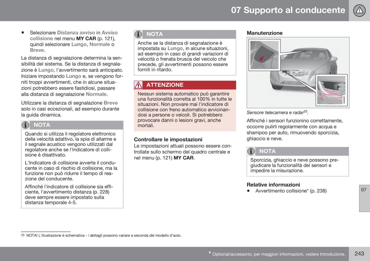 Volvo XC70 Cross Country II 2 manuale del proprietario / page 245