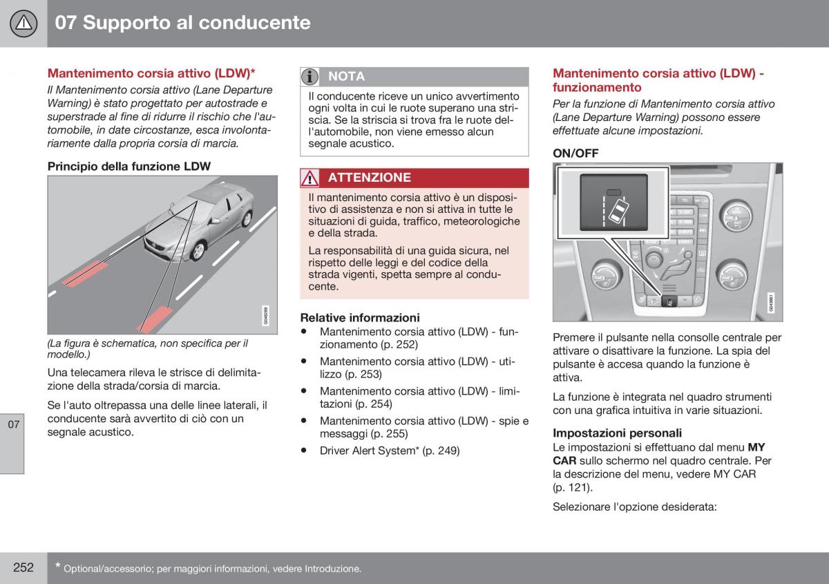 Volvo XC70 Cross Country II 2 manuale del proprietario / page 254