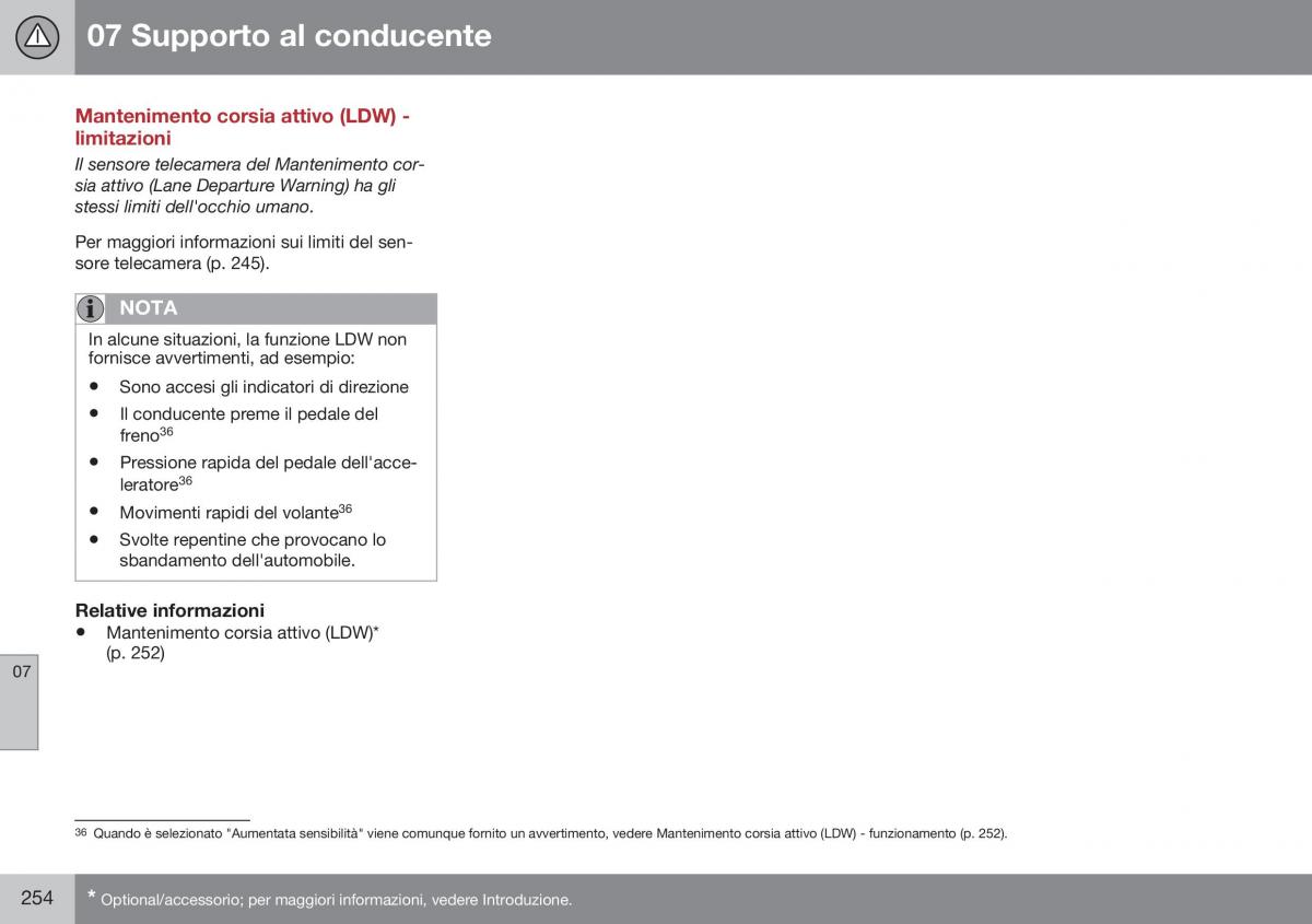 Volvo XC70 Cross Country II 2 manuale del proprietario / page 256