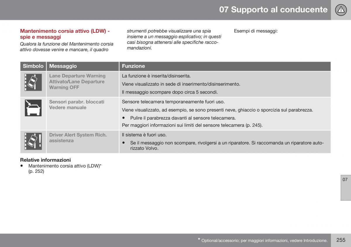 Volvo XC70 Cross Country II 2 manuale del proprietario / page 257