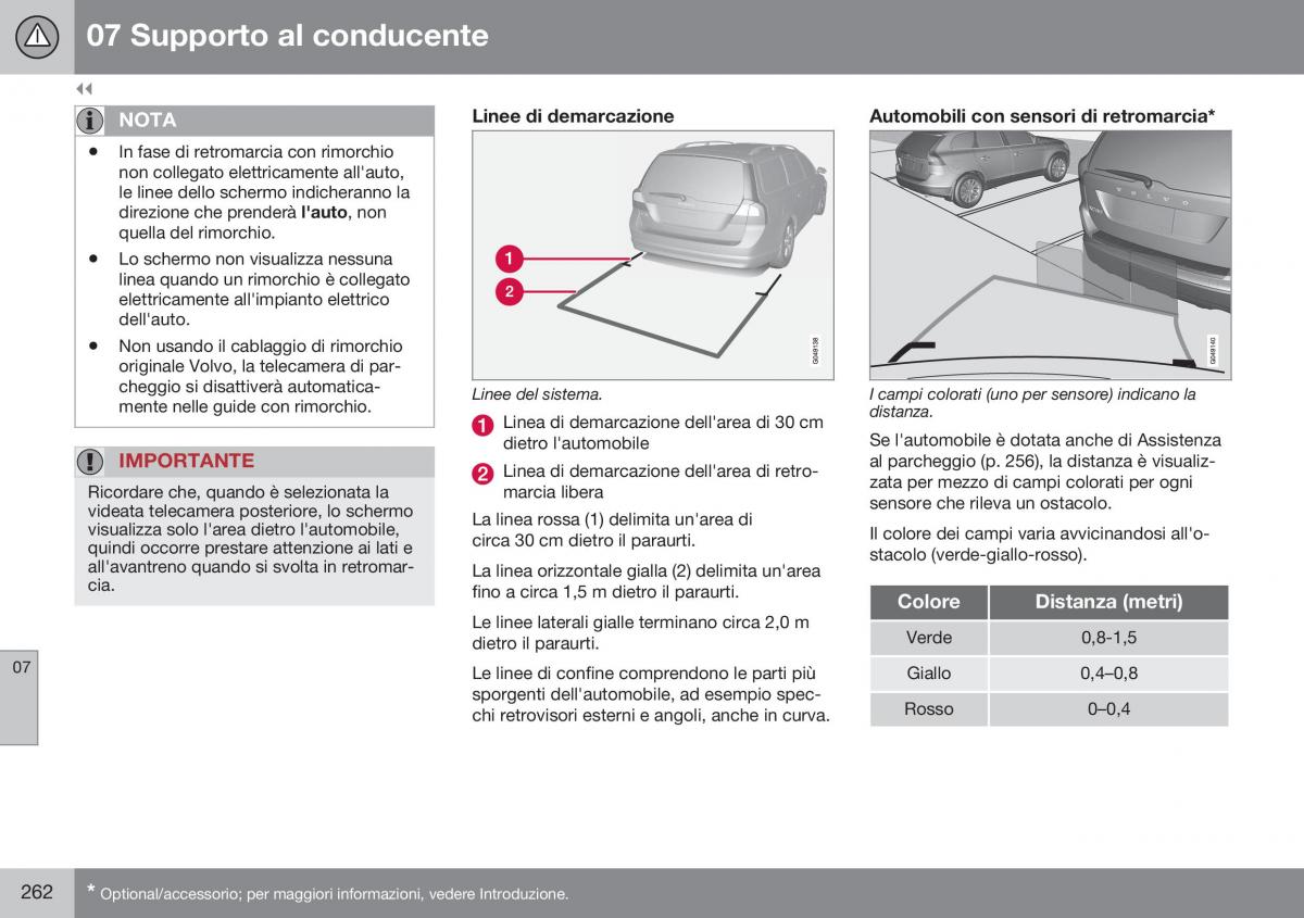 Volvo XC70 Cross Country II 2 manuale del proprietario / page 264