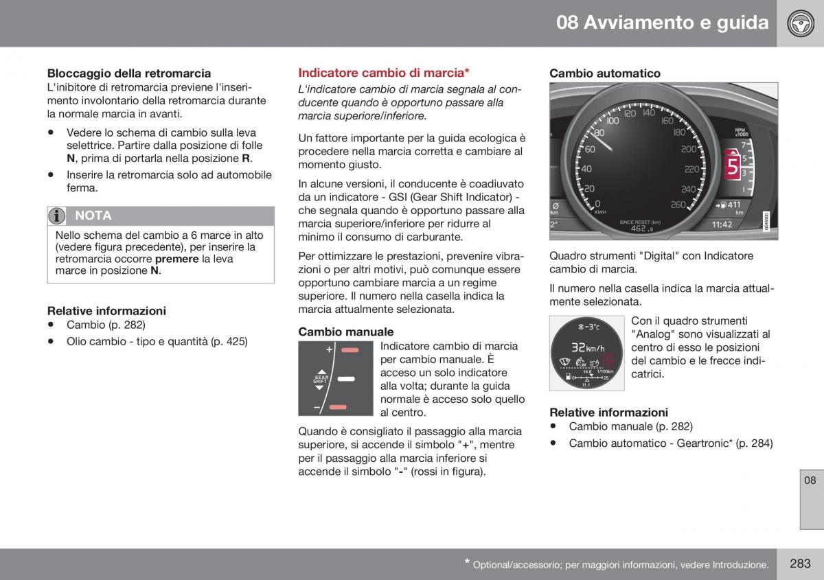 Volvo XC70 Cross Country II 2 manuale del proprietario / page 285