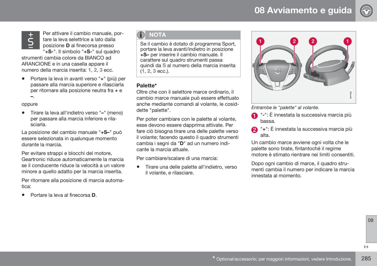 Volvo XC70 Cross Country II 2 manuale del proprietario / page 287