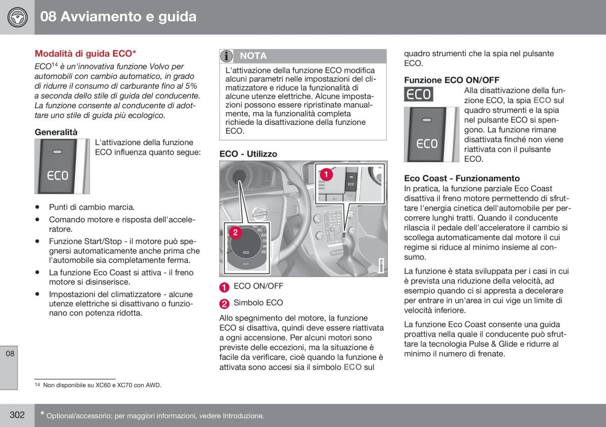 Volvo XC70 Cross Country II 2 manuale del proprietario / page 304