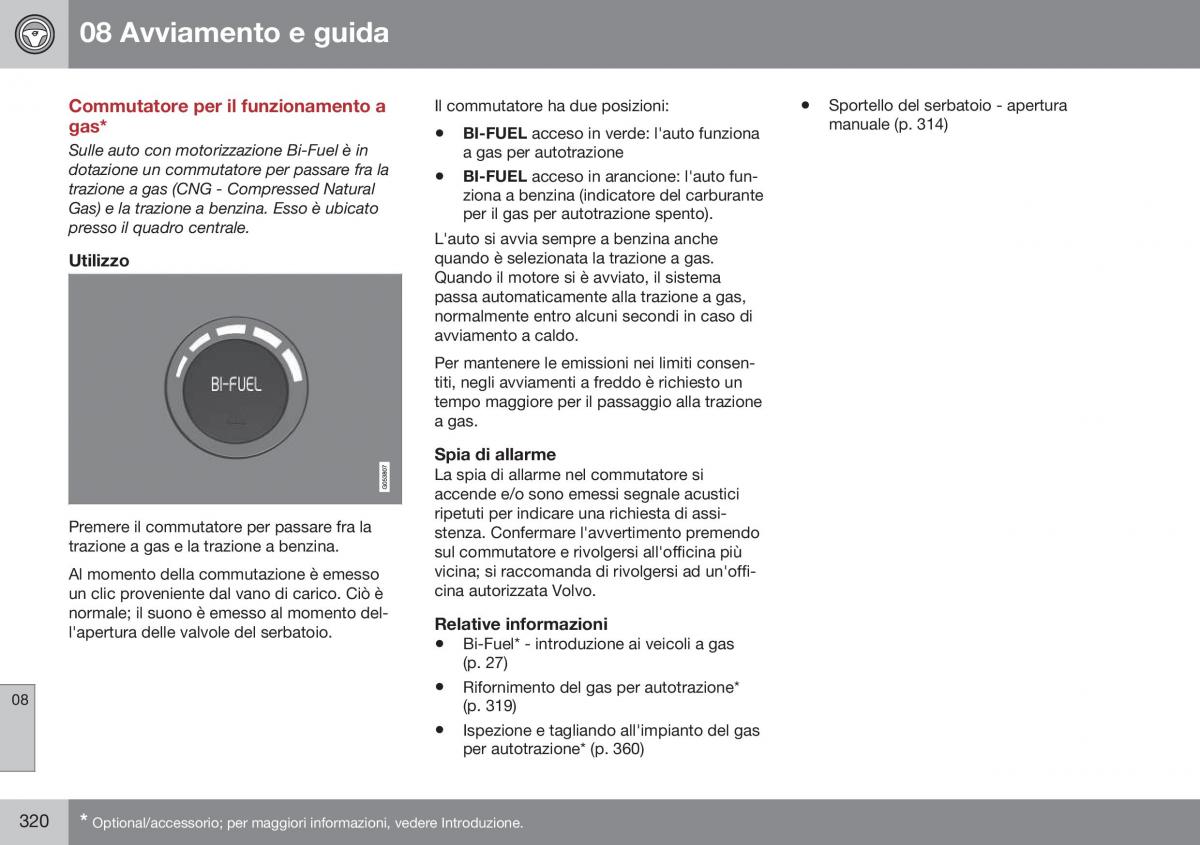 Volvo XC70 Cross Country II 2 manuale del proprietario / page 322