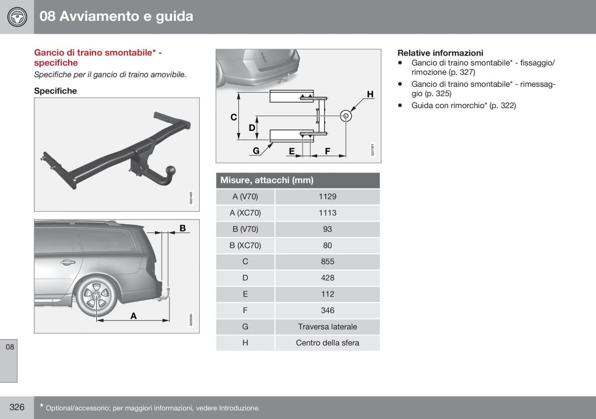 Volvo XC70 Cross Country II 2 manuale del proprietario / page 328