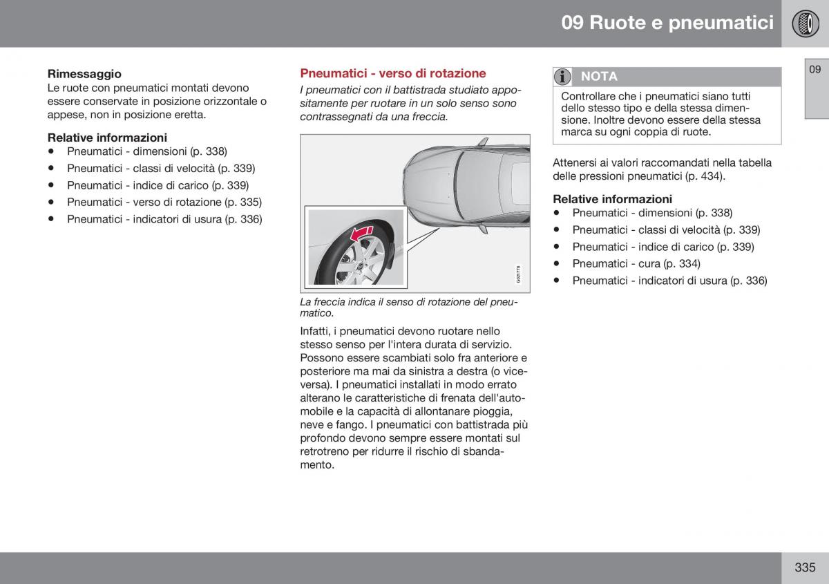 Volvo XC70 Cross Country II 2 manuale del proprietario / page 337