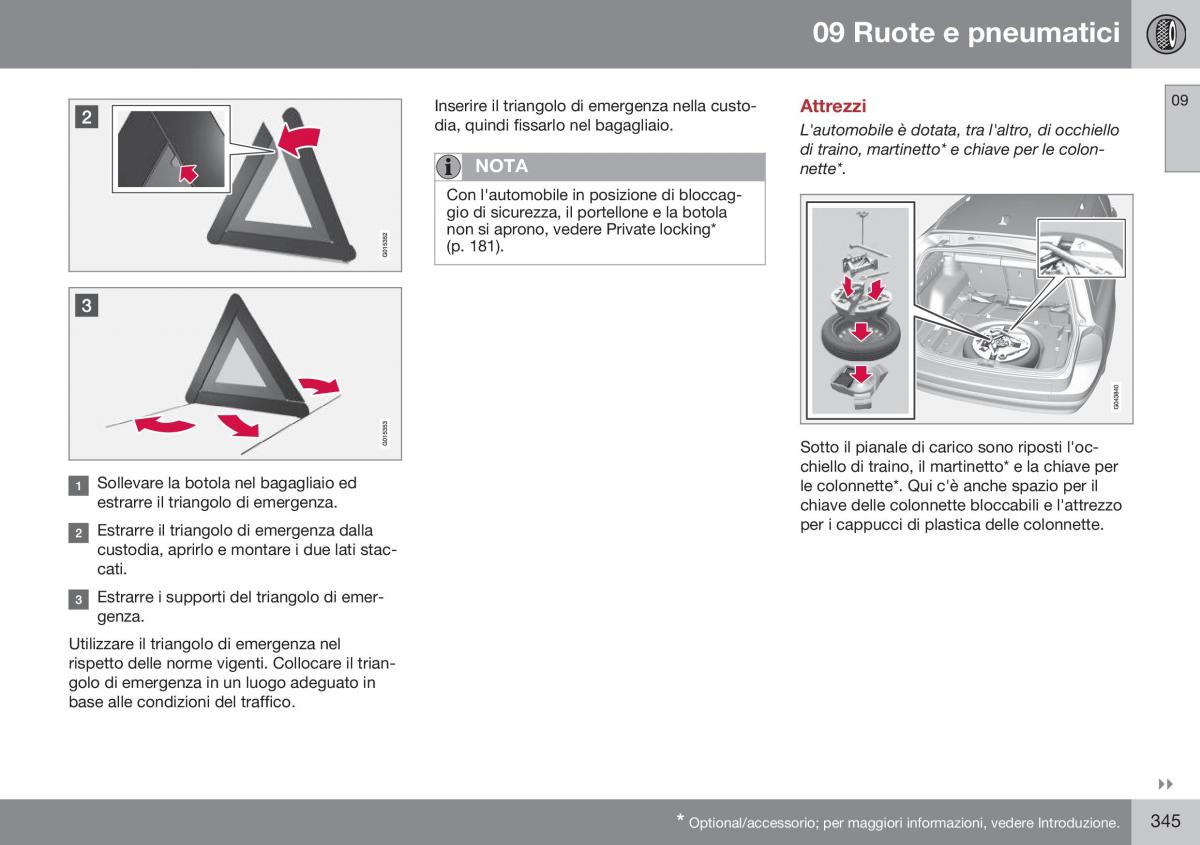 Volvo XC70 Cross Country II 2 manuale del proprietario / page 347