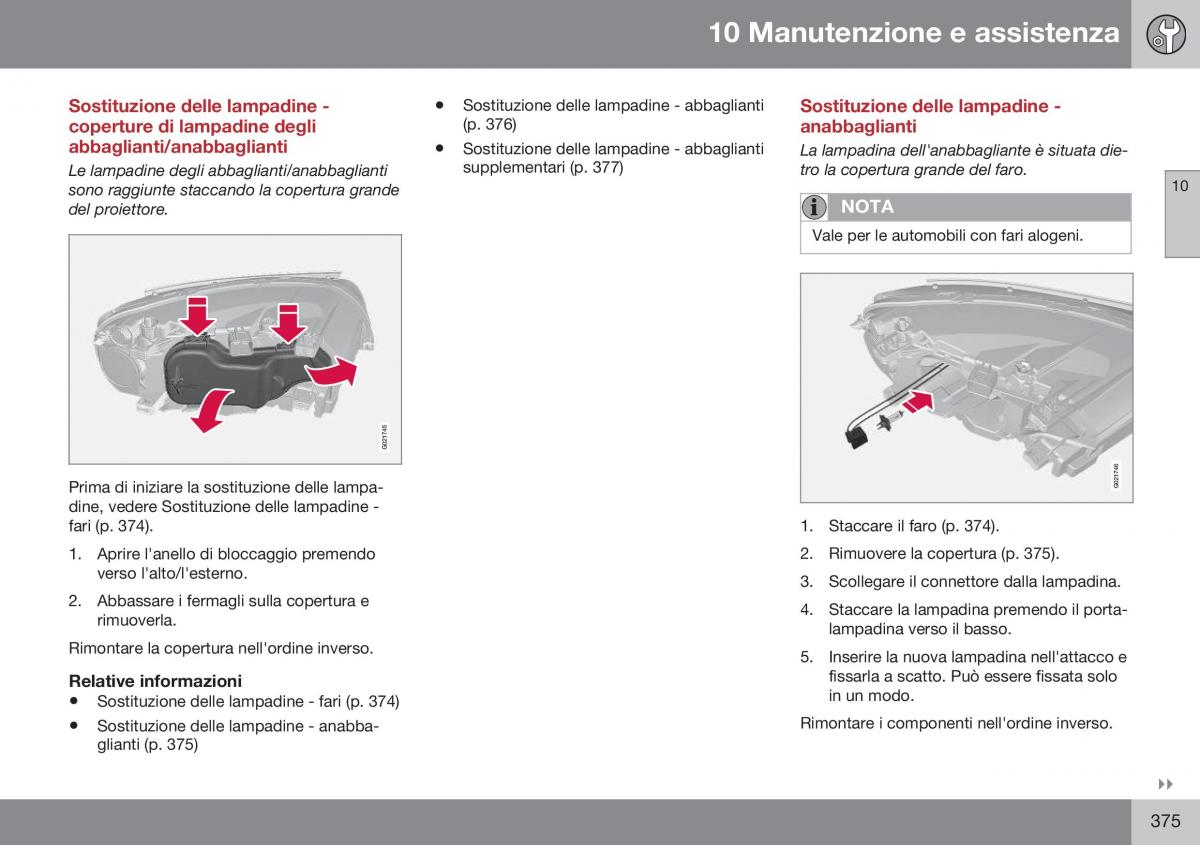 Volvo XC70 Cross Country II 2 manuale del proprietario / page 377