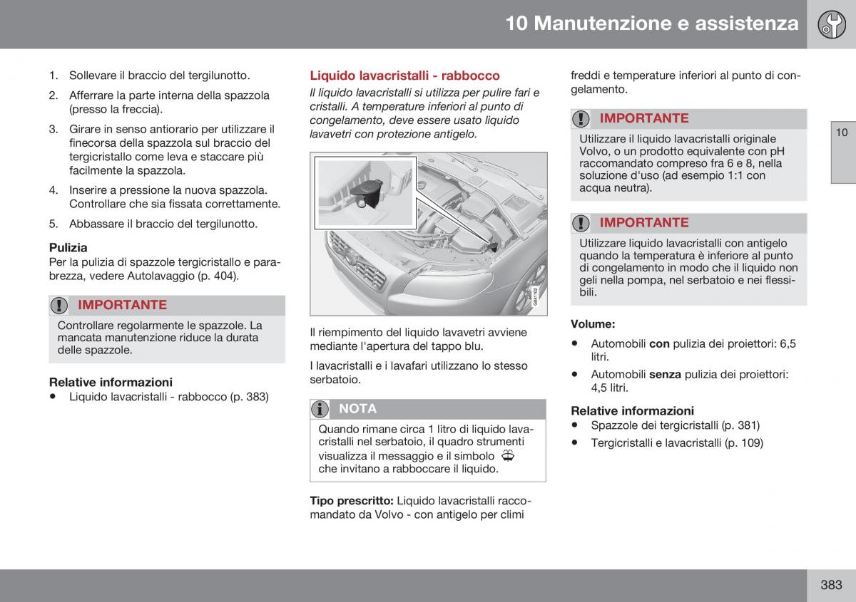 Volvo XC70 Cross Country II 2 manuale del proprietario / page 385