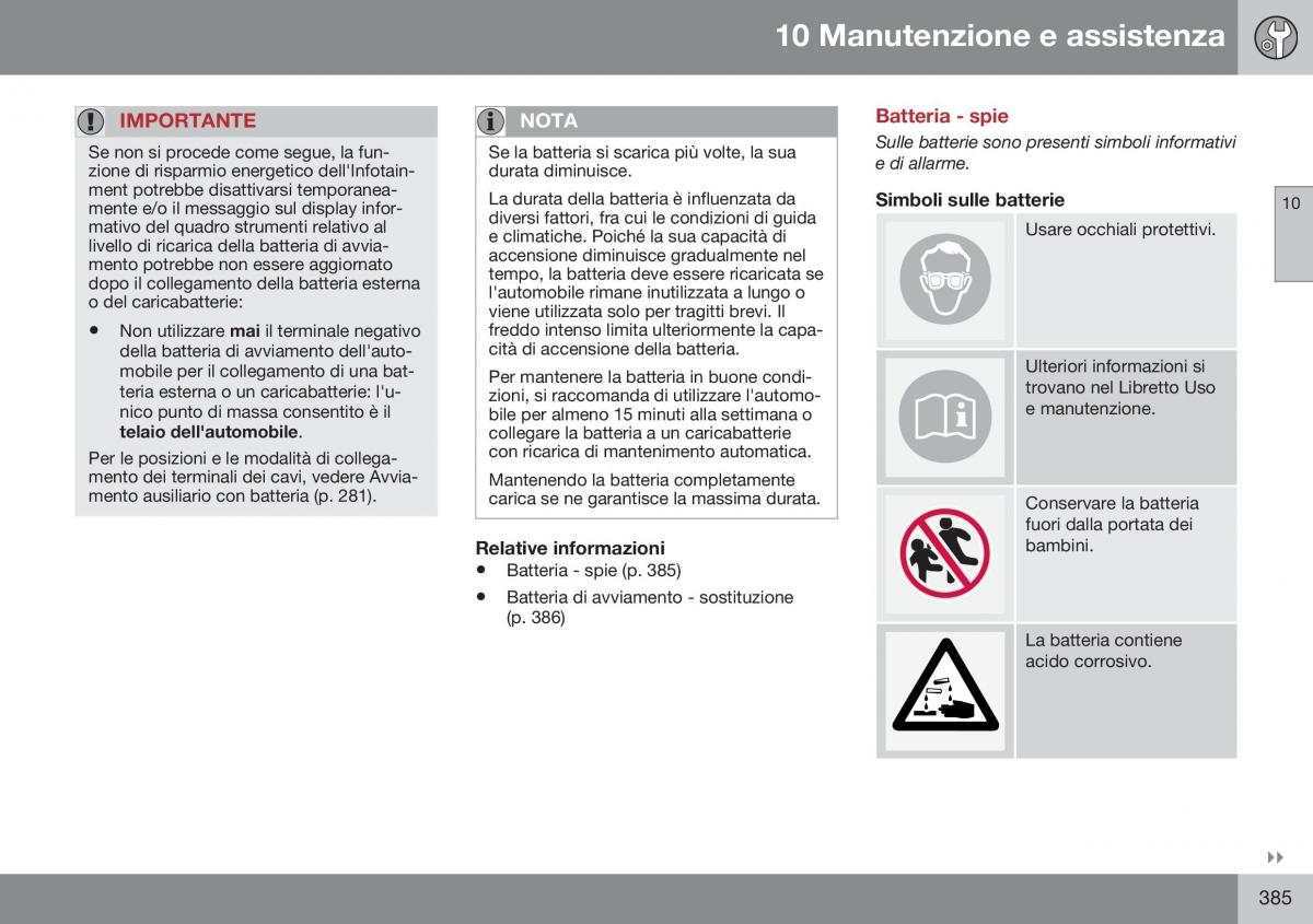 Volvo XC70 Cross Country II 2 manuale del proprietario / page 387