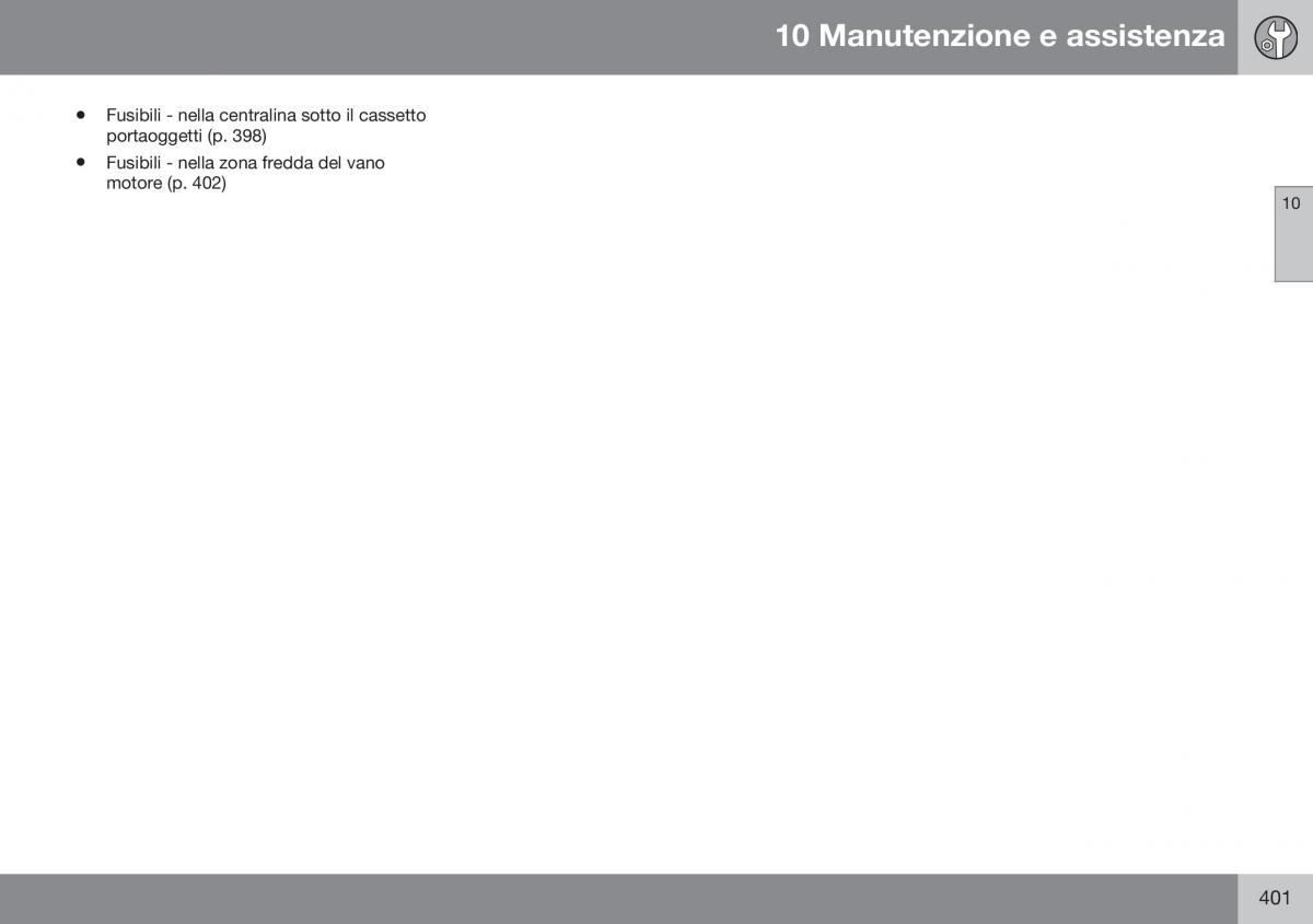 Volvo XC70 Cross Country II 2 manuale del proprietario / page 403