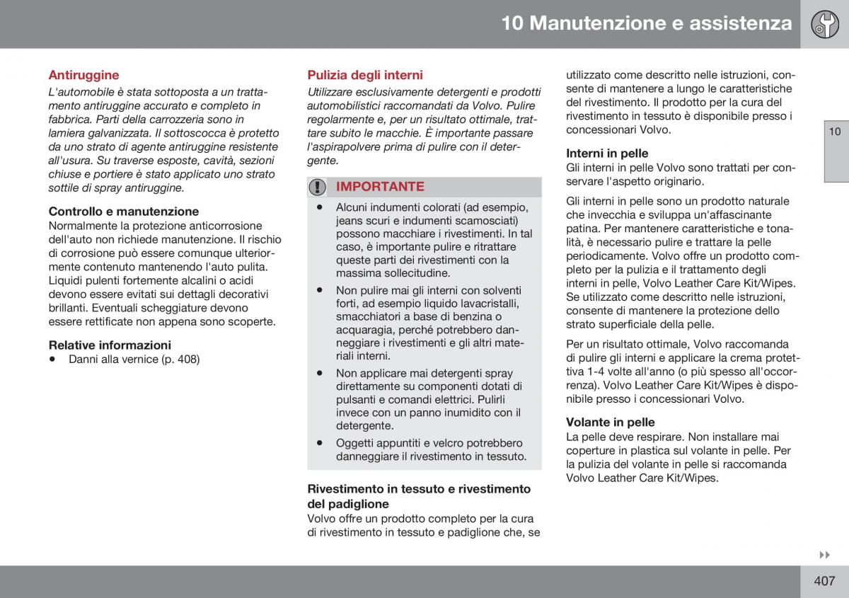 Volvo XC70 Cross Country II 2 manuale del proprietario / page 409