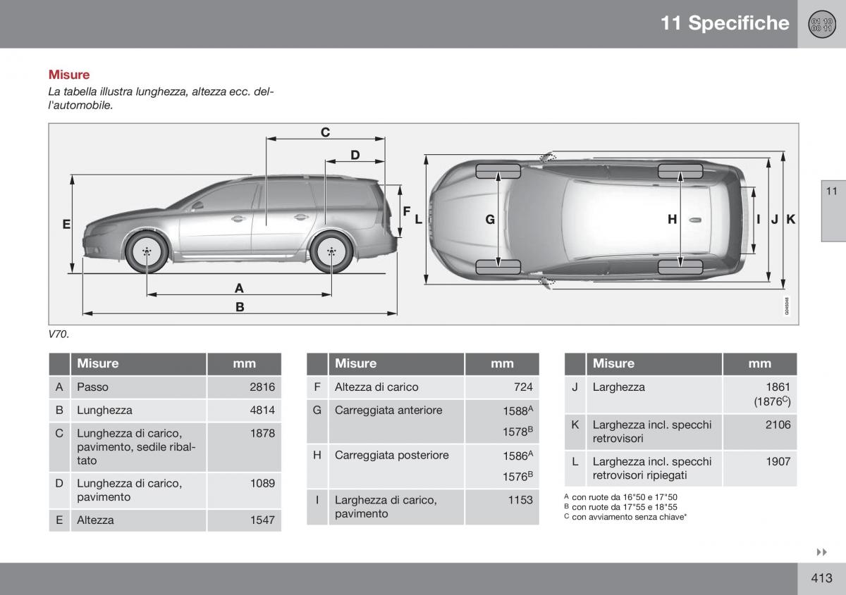 Volvo XC70 Cross Country II 2 manuale del proprietario / page 415