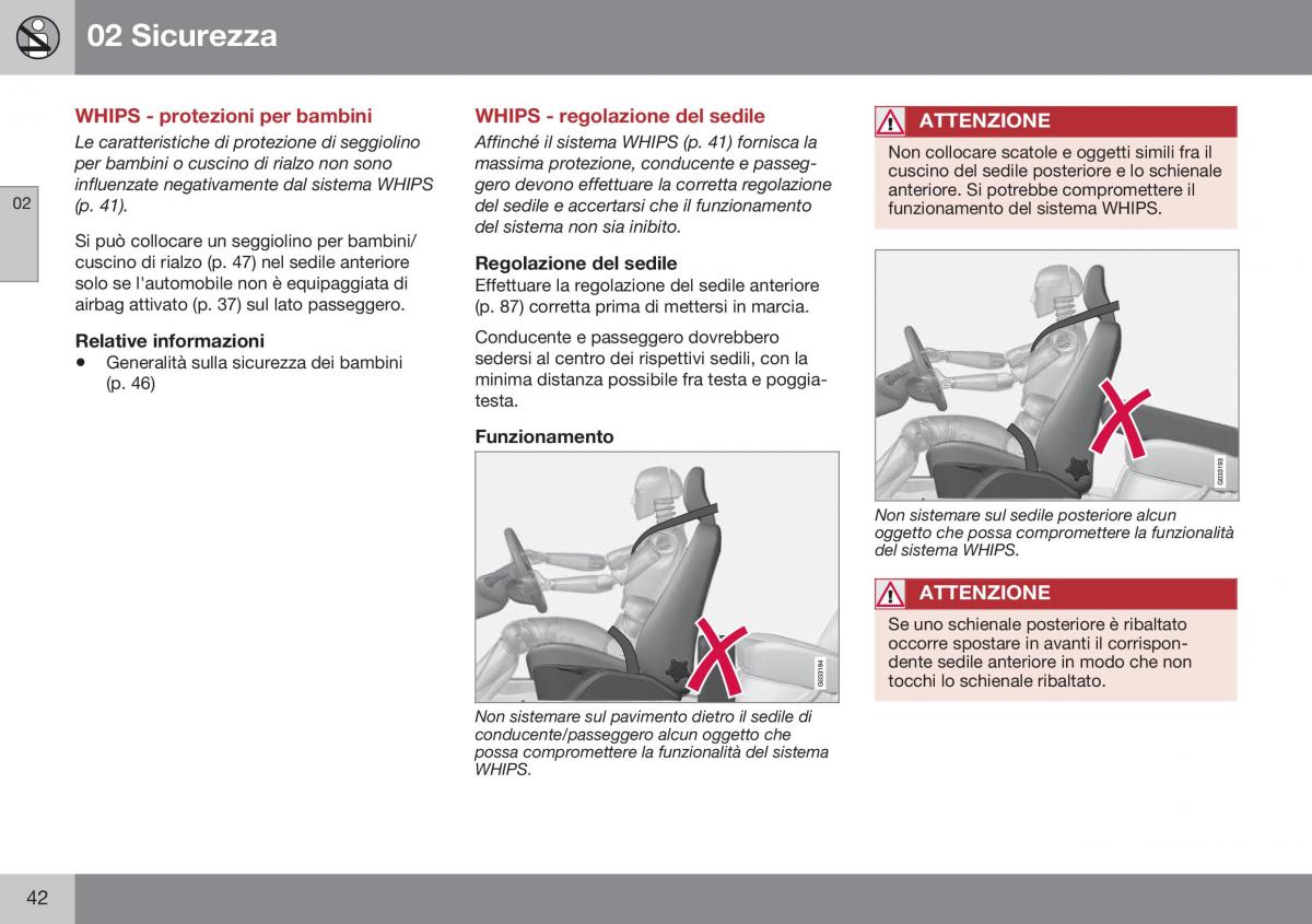 Volvo XC70 Cross Country II 2 manuale del proprietario / page 44