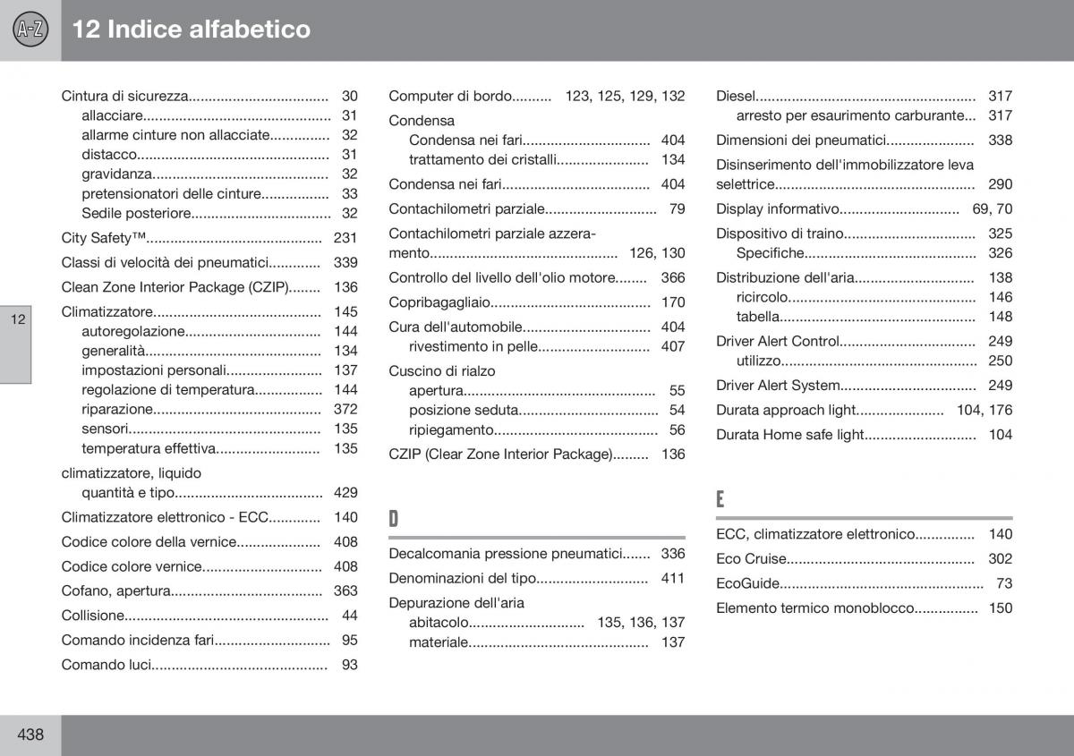 Volvo XC70 Cross Country II 2 manuale del proprietario / page 440