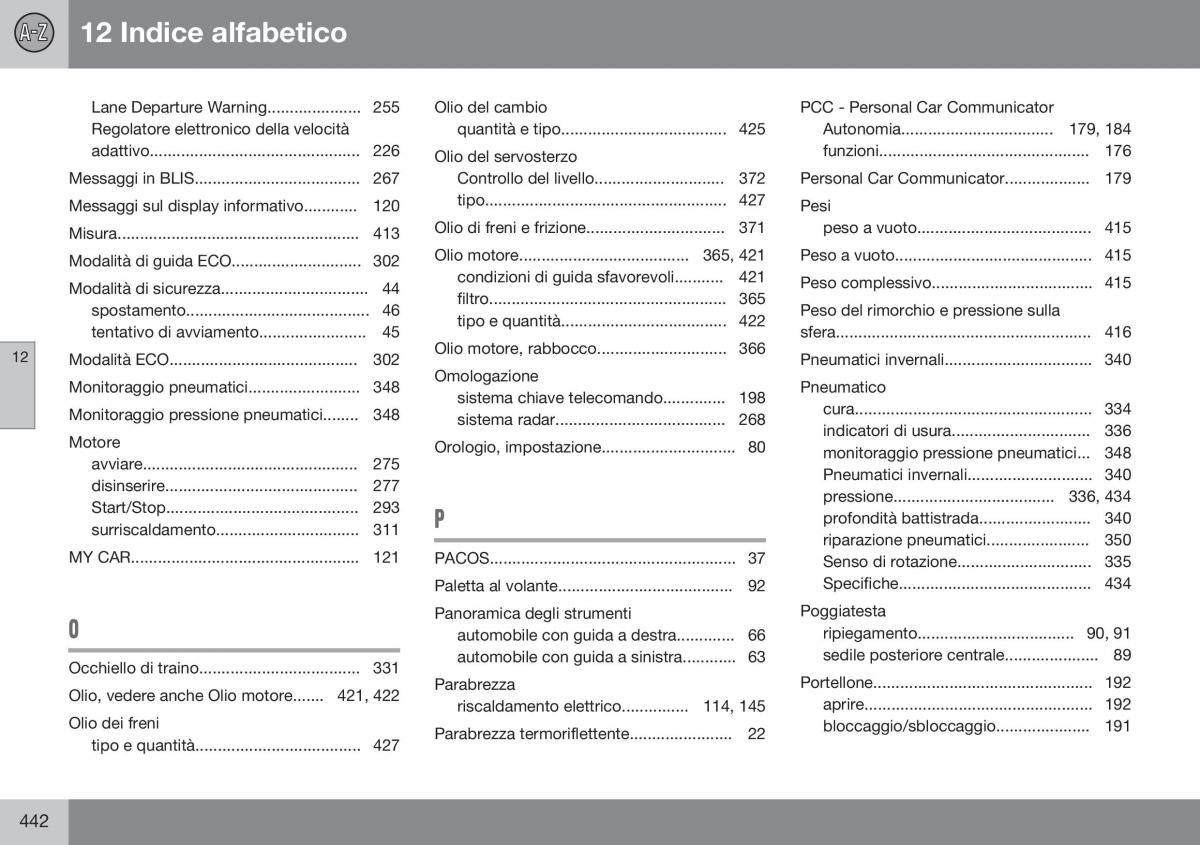 Volvo XC70 Cross Country II 2 manuale del proprietario / page 444