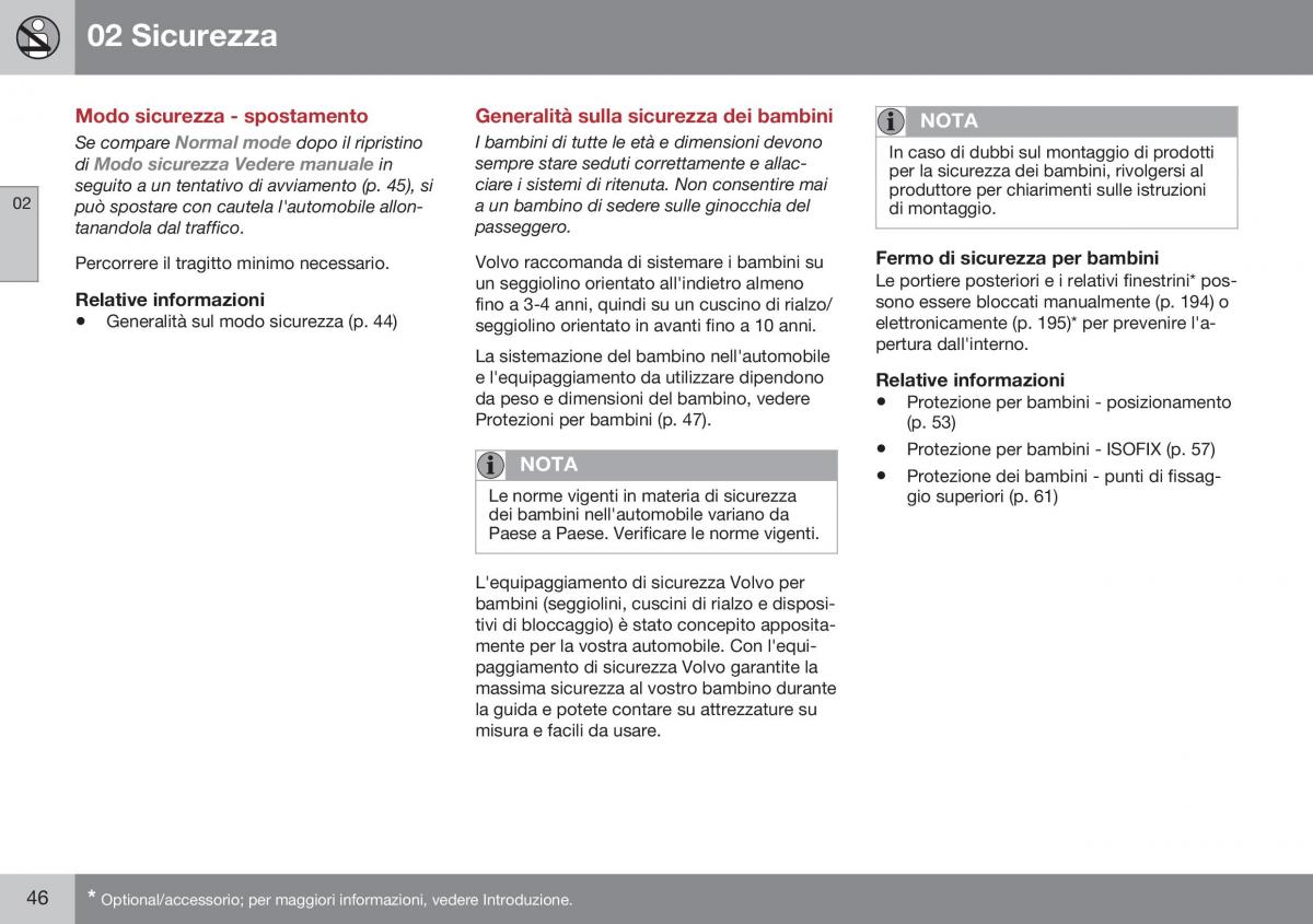 Volvo XC70 Cross Country II 2 manuale del proprietario / page 48