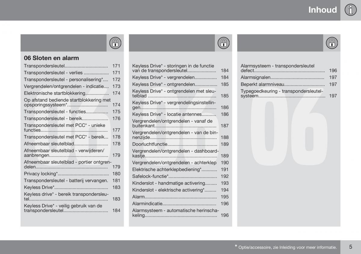 Volvo XC70 Cross Country II 2 handleiding / page 7