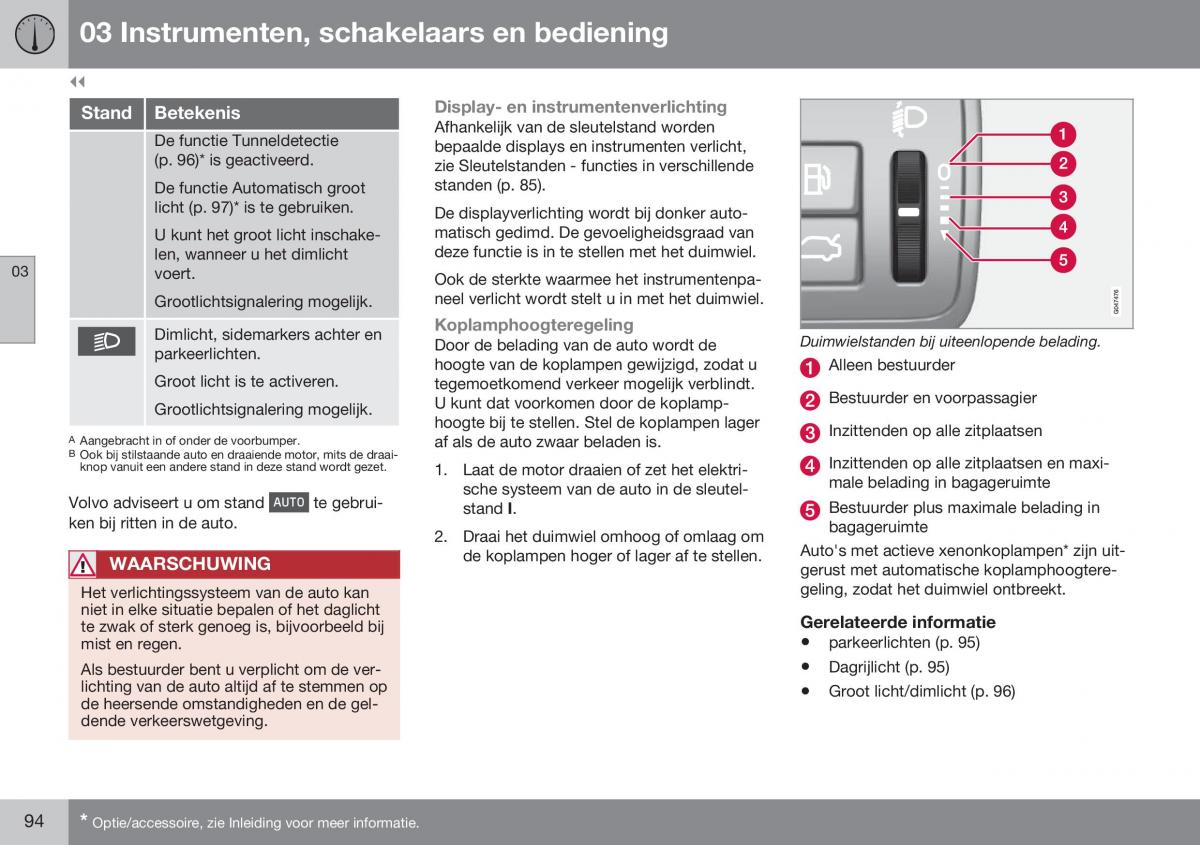 Volvo XC70 Cross Country II 2 handleiding / page 96