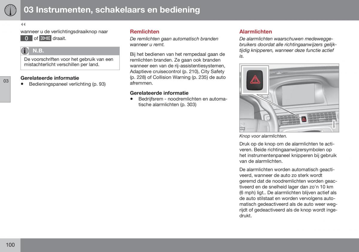 Volvo XC70 Cross Country II 2 handleiding / page 102