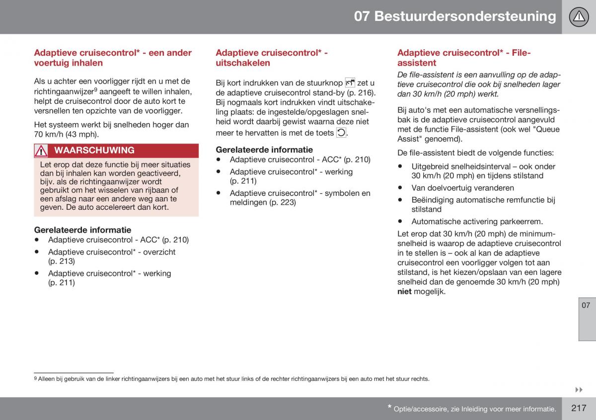 Volvo XC70 Cross Country II 2 handleiding / page 219