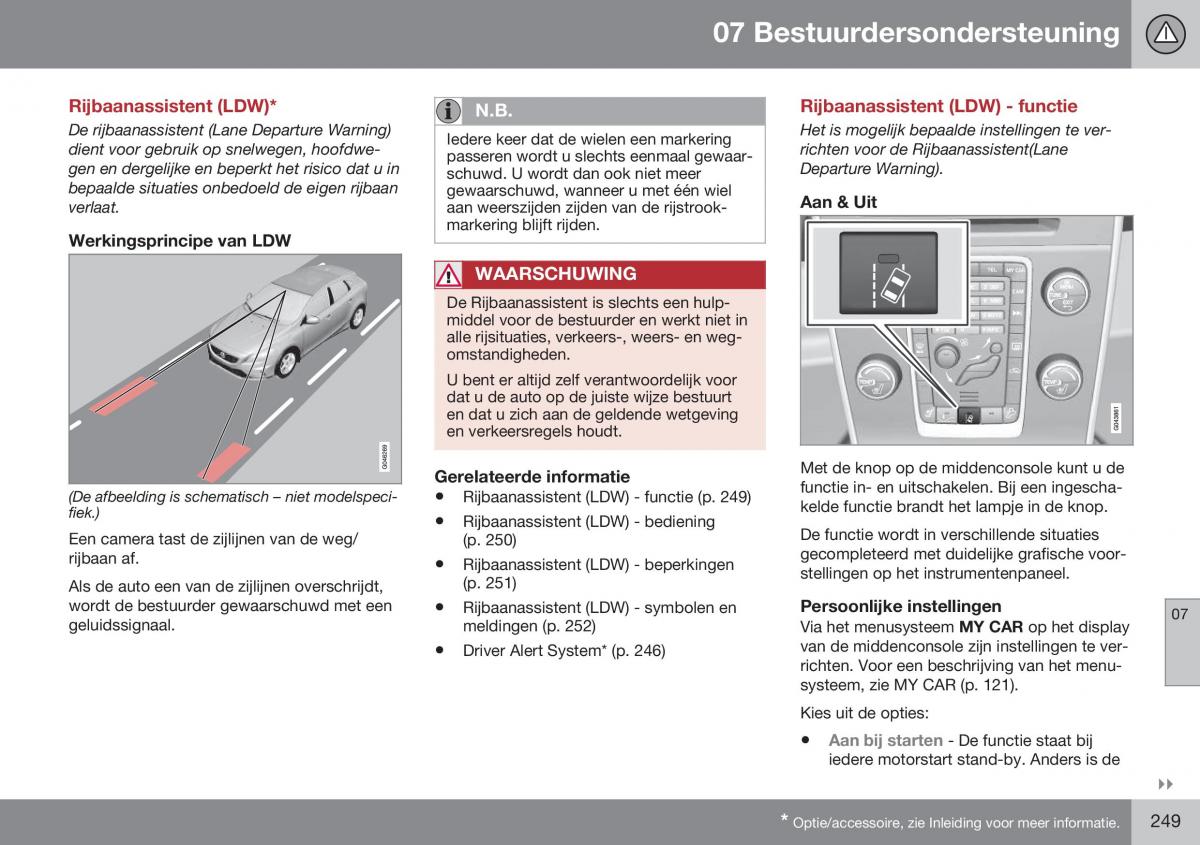 Volvo XC70 Cross Country II 2 handleiding / page 251