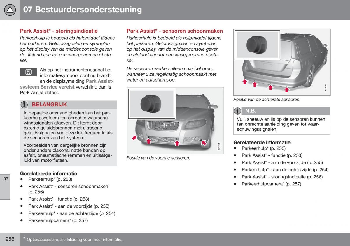 Volvo XC70 Cross Country II 2 handleiding / page 258