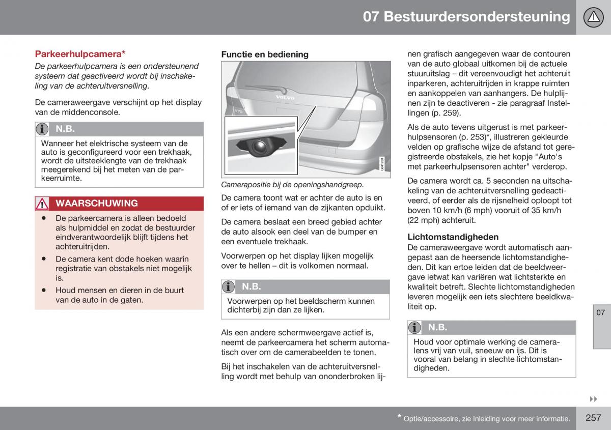 Volvo XC70 Cross Country II 2 handleiding / page 259