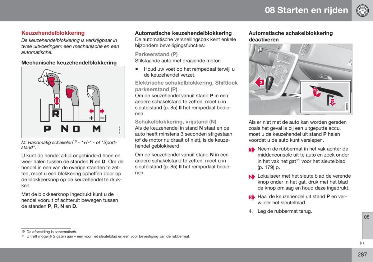 Volvo XC70 Cross Country II 2 handleiding / page 289