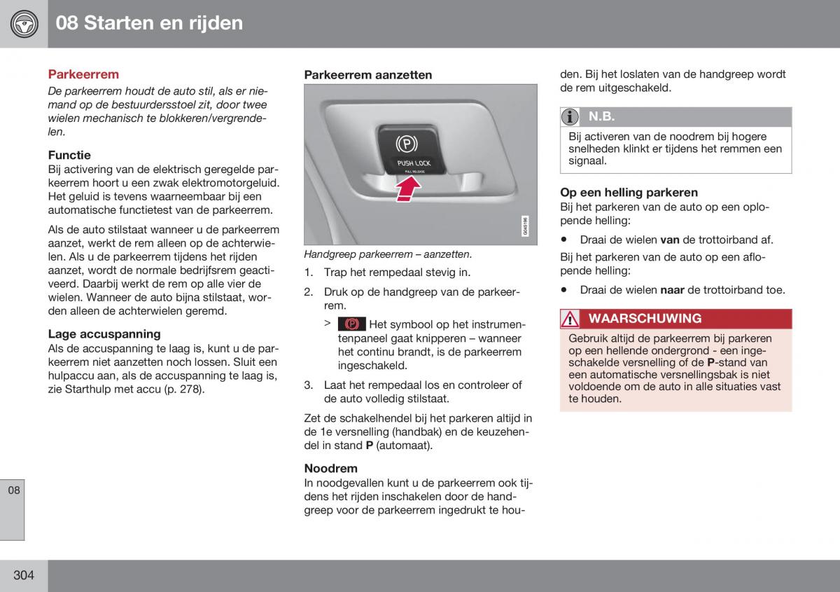 Volvo XC70 Cross Country II 2 handleiding / page 306