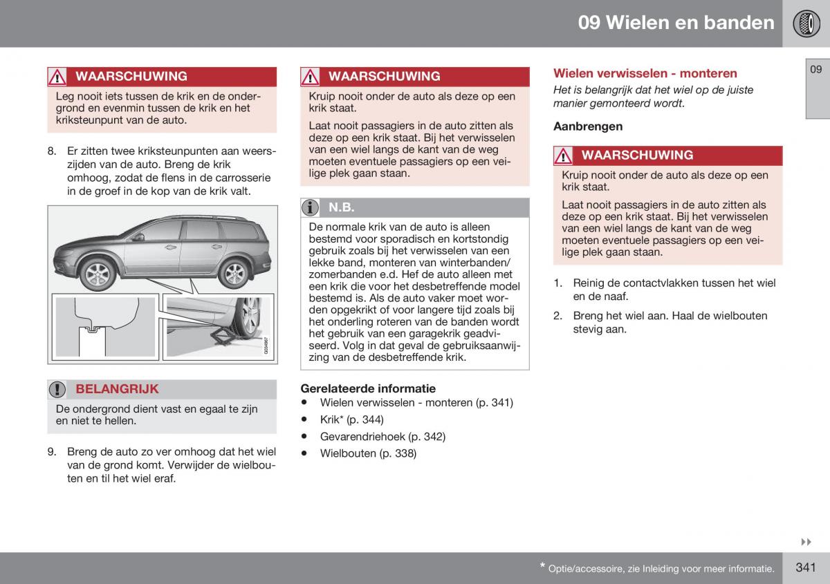 Volvo XC70 Cross Country II 2 handleiding / page 343