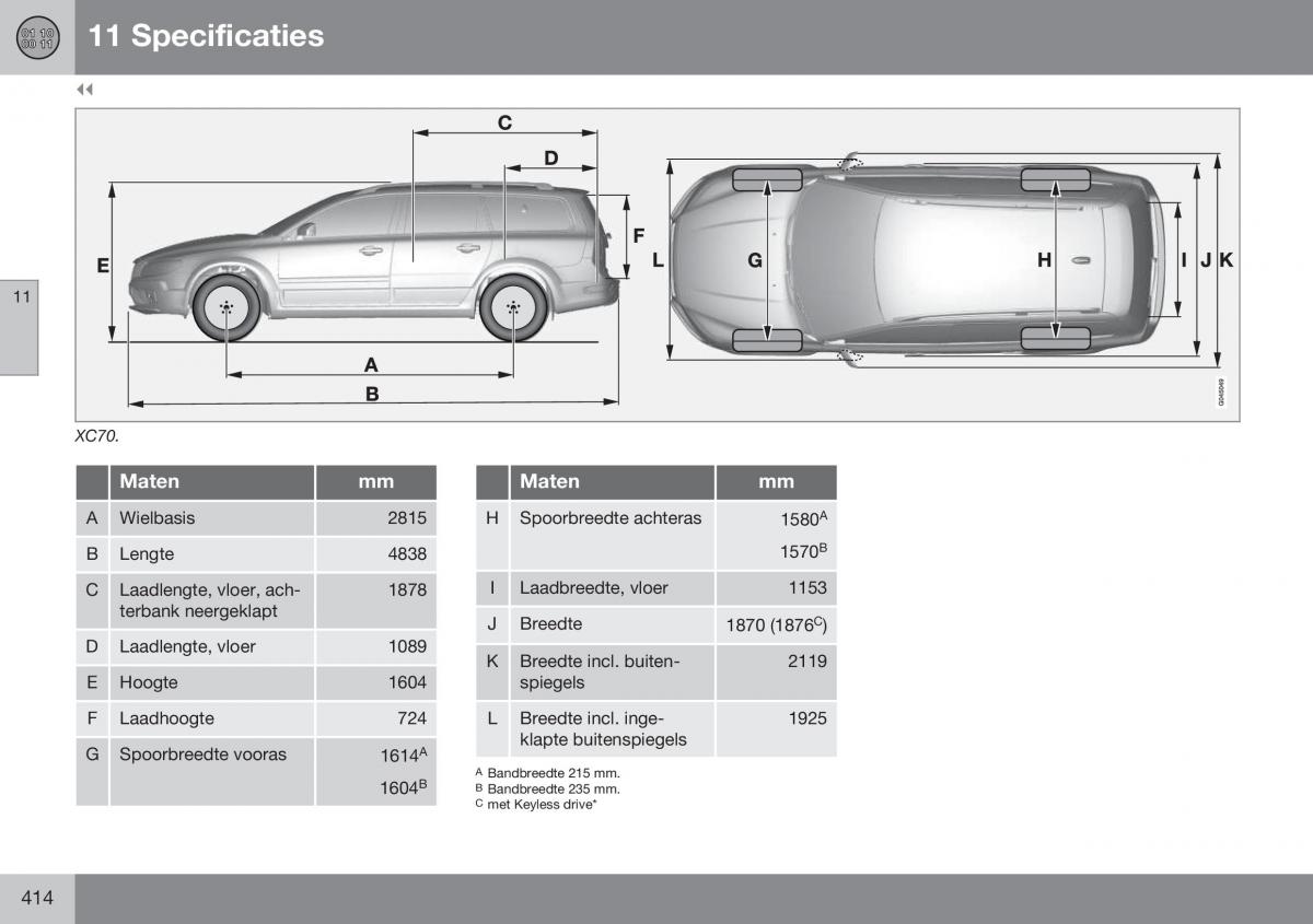 Volvo XC70 Cross Country II 2 handleiding / page 416