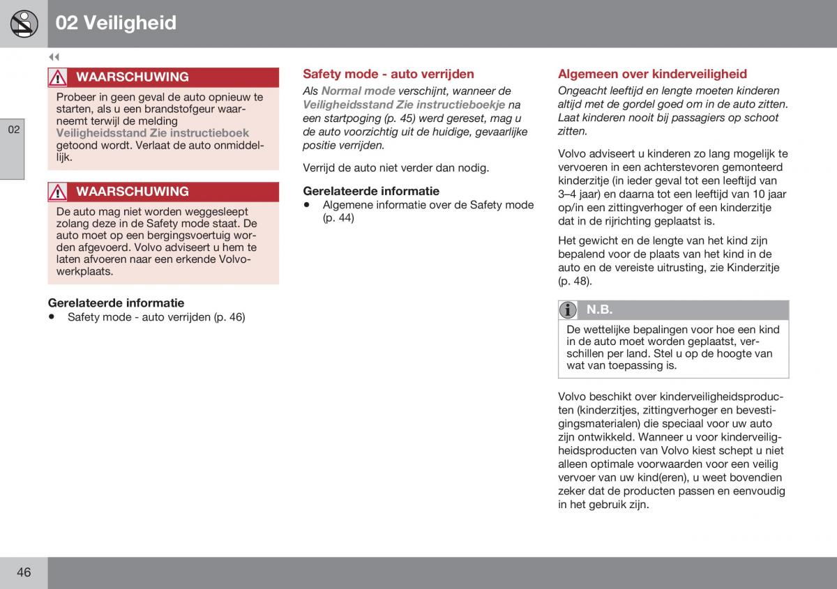 Volvo XC70 Cross Country II 2 handleiding / page 48