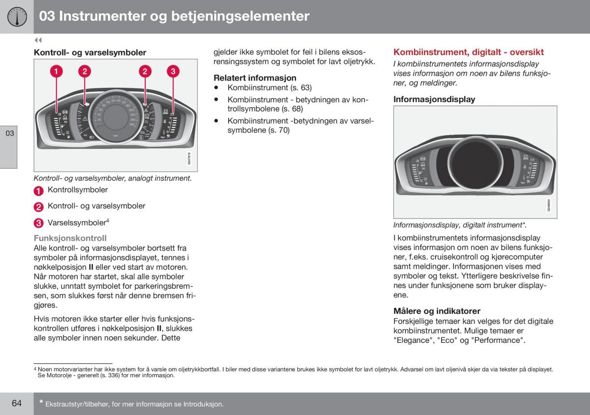 Volvo XC70 Cross Country II 2 bruksanvisningen / page 66