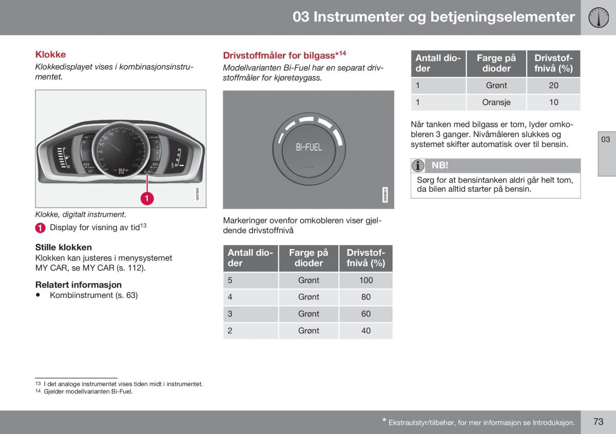 Volvo XC70 Cross Country II 2 bruksanvisningen / page 75