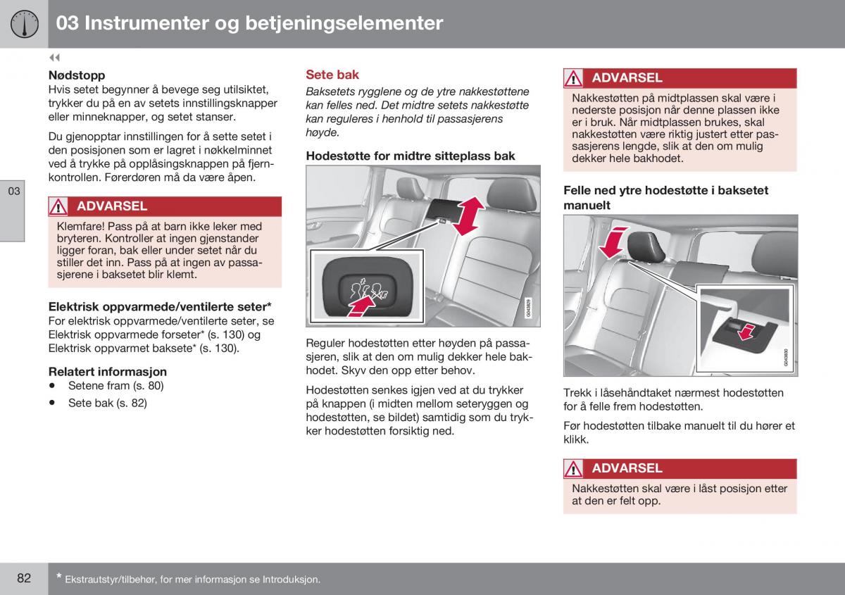 Volvo XC70 Cross Country II 2 bruksanvisningen / page 84