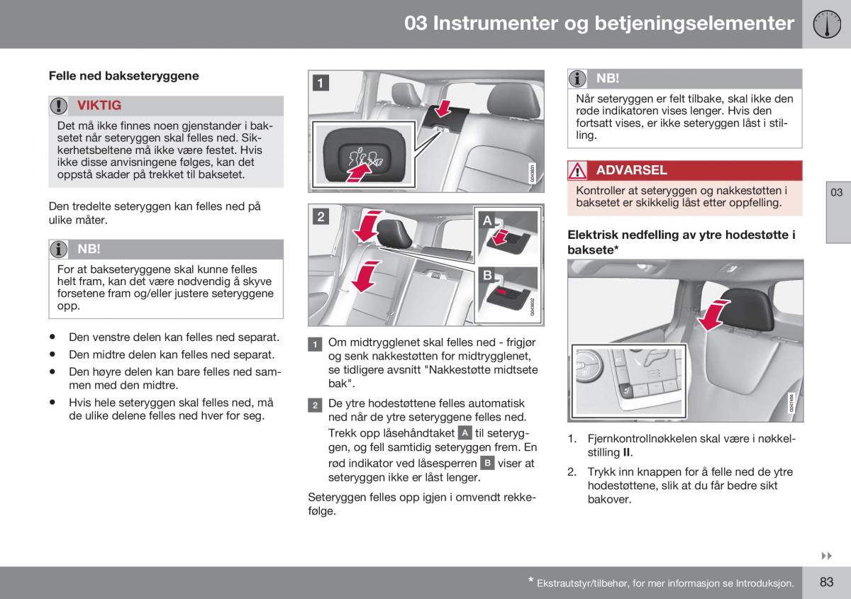 Volvo XC70 Cross Country II 2 bruksanvisningen / page 85