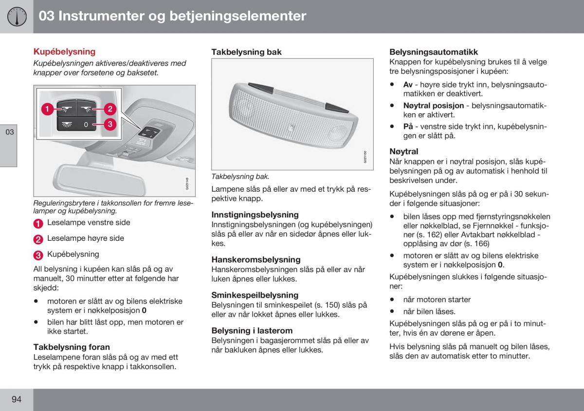 Volvo XC70 Cross Country II 2 bruksanvisningen / page 96