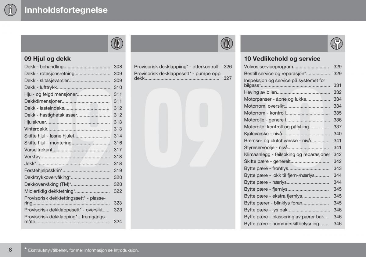 Volvo XC70 Cross Country II 2 bruksanvisningen / page 10